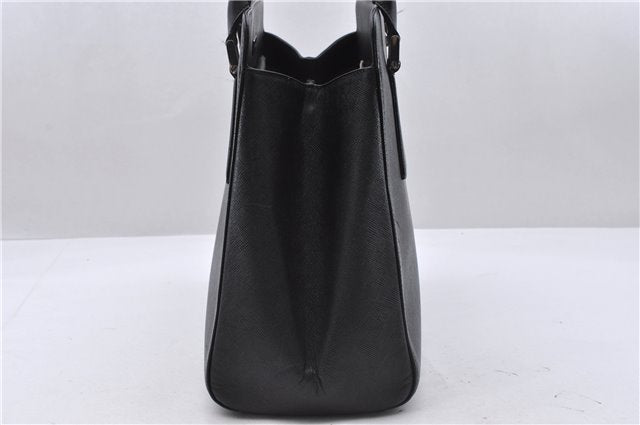 Authentic BURBERRY Vintage Leather Shoulder Tote Bag Black 6310D