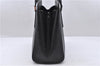 Authentic BURBERRY Vintage Leather Shoulder Tote Bag Black 6310D