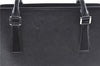 Authentic BURBERRY Vintage Leather Shoulder Tote Bag Black 6310D