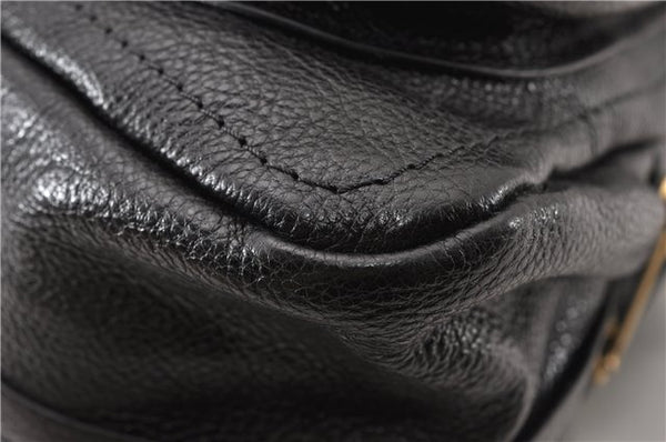Authentic Chloe Paraty Medium 2Way Shoulder Hand Bag Purse Leather Black 6311F
