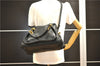 Authentic Chloe Paraty Medium 2Way Shoulder Hand Bag Purse Leather Black 6311F