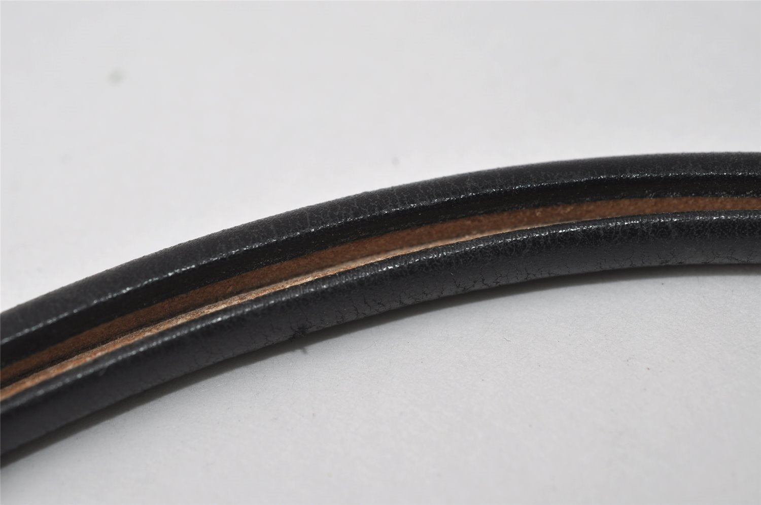 Authentic GUCCI Vintage Shoulder Bag Purse Leather 0013812 Black 6311I