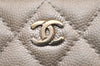 Authentic CHANEL Caviar Skin Matelasse Long Wallet Purse CC Logo Gold Box 6312I