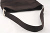 Authentic Salvatore Ferragamo Vara Shoulder Bag Canvas Leather Brown SF 6314I