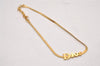 Authentic Christian Dior Vintage Gold Tone Chain Pendant Necklace CD 6315I