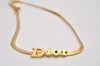 Authentic Christian Dior Vintage Gold Tone Chain Pendant Necklace CD 6315I