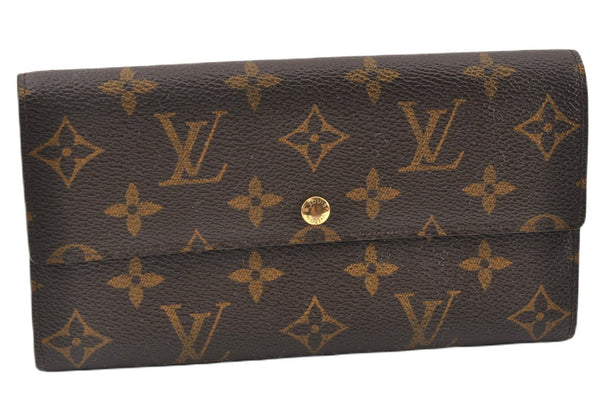 Auth Louis Vuitton Monogram Pochette Porte Monnaie Credit Wallet M61725 LV 6316F