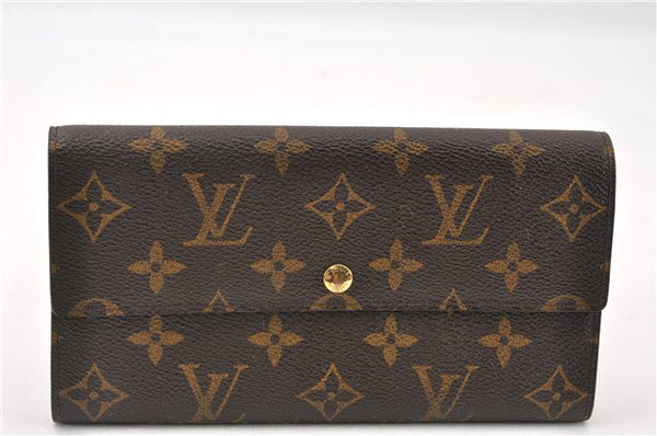Auth Louis Vuitton Monogram Pochette Porte Monnaie Credit Wallet M61725 LV 6316F