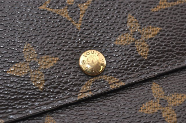 Auth Louis Vuitton Monogram Pochette Porte Monnaie Credit Wallet M61725 LV 6316F