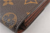 Auth Louis Vuitton Monogram Pochette Porte Monnaie Credit Wallet M61725 LV 6316F