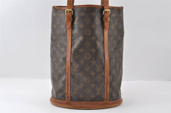 Authentic Louis Vuitton Monogram Bucket GM Shoulder Tote Bag M42236 Junk 6316I