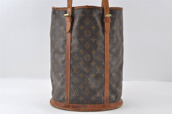 Authentic Louis Vuitton Monogram Bucket GM Shoulder Tote Bag M42236 Junk 6316I