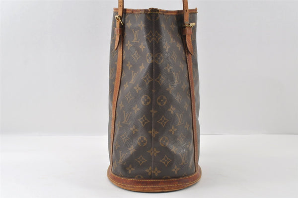 Authentic Louis Vuitton Monogram Bucket GM Shoulder Tote Bag M42236 Junk 6316I