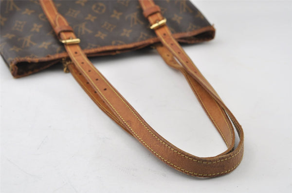 Authentic Louis Vuitton Monogram Bucket GM Shoulder Tote Bag M42236 Junk 6316I