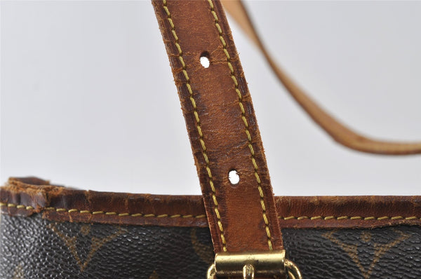Authentic Louis Vuitton Monogram Bucket GM Shoulder Tote Bag M42236 Junk 6316I