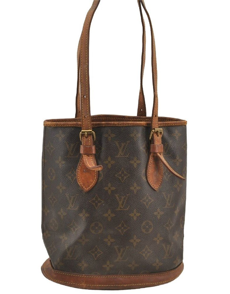 Authentic Louis Vuitton Monogram Bucket PM Shoulder Bag Old Model Junk 6317I