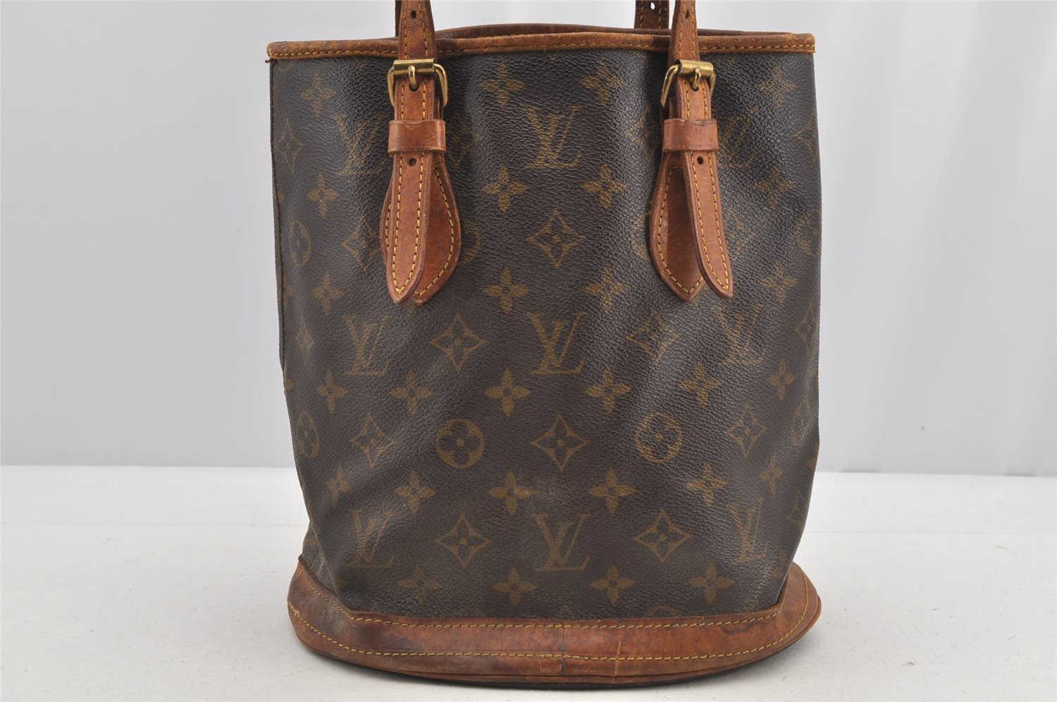 Authentic Louis Vuitton Monogram Bucket PM Shoulder Bag Old Model Junk 6317I