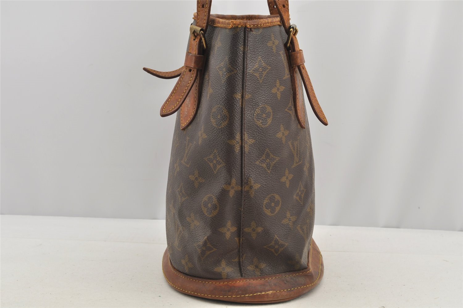 Authentic Louis Vuitton Monogram Bucket PM Shoulder Bag Old Model Junk 6317I