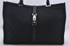 Authentic GUCCI Jackie Shoulder Tote Bag GG Canvas Leather 0021074 Black 6318D