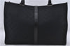 Authentic GUCCI Jackie Shoulder Tote Bag GG Canvas Leather 0021074 Black 6318D