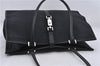 Authentic GUCCI Jackie Shoulder Tote Bag GG Canvas Leather 0021074 Black 6318D