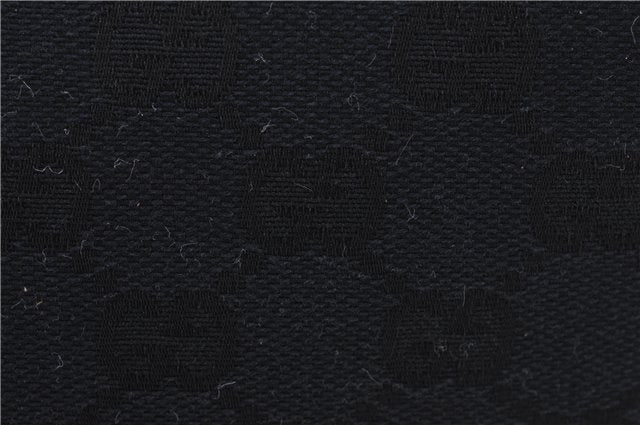 Authentic GUCCI Jackie Shoulder Tote Bag GG Canvas Leather 0021074 Black 6318D