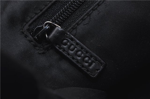 Authentic GUCCI Jackie Shoulder Tote Bag GG Canvas Leather 0021074 Black 6318D