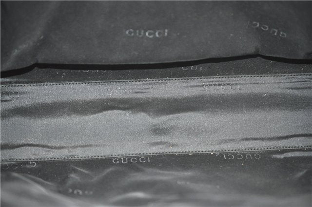 Authentic GUCCI Jackie Shoulder Tote Bag GG Canvas Leather 0021074 Black 6318D