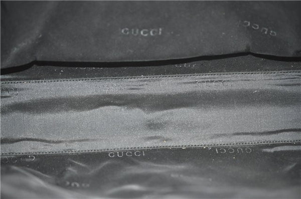 Authentic GUCCI Jackie Shoulder Tote Bag GG Canvas Leather 0021074 Black 6318D