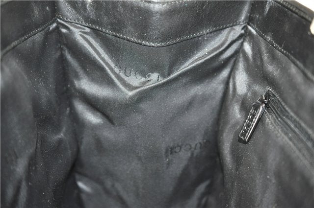 Authentic GUCCI Jackie Shoulder Tote Bag GG Canvas Leather 0021074 Black 6318D