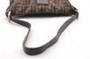 Authentic FENDI Zucca Mamma Baguette Shoulder Bag Canvas Leather Brown 6319I