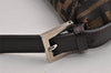 Authentic FENDI Zucca Mamma Baguette Shoulder Bag Canvas Leather Brown 6319I