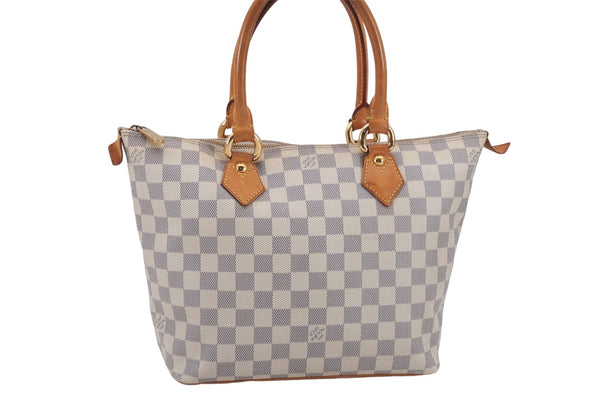 Authentic Louis Vuitton Damier Azur Saleya PM Shoulder Tote Bag N51186 LV 6320D