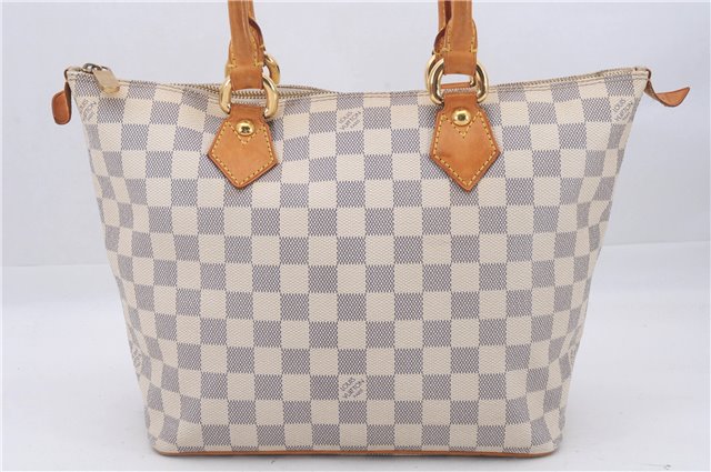 Authentic Louis Vuitton Damier Azur Saleya PM Shoulder Tote Bag N51186 LV 6320D