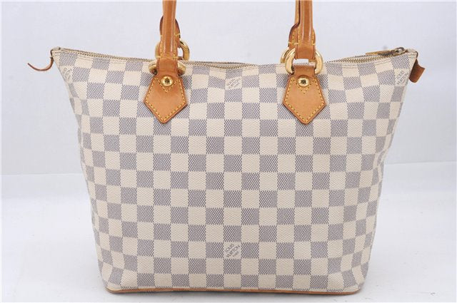 Authentic Louis Vuitton Damier Azur Saleya PM Shoulder Tote Bag N51186 LV 6320D