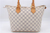 Authentic Louis Vuitton Damier Azur Saleya PM Shoulder Tote Bag N51186 LV 6320D