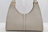 Authentic GUCCI Jackie Shoulder Hand Bag Purse Leather 0021067 Light Gray 6320I