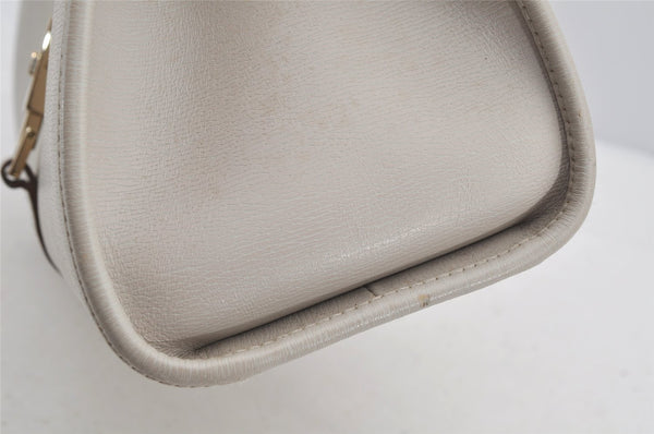 Authentic GUCCI Jackie Shoulder Hand Bag Purse Leather 0021067 Light Gray 6320I