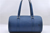 Authentic Louis Vuitton Epi Soufflot Hand Bag Blue M52225 LV 6321D