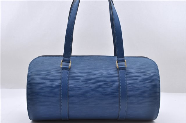 Authentic Louis Vuitton Epi Soufflot Hand Bag Blue M52225 LV 6321D
