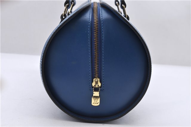 Authentic Louis Vuitton Epi Soufflot Hand Bag Blue M52225 LV 6321D