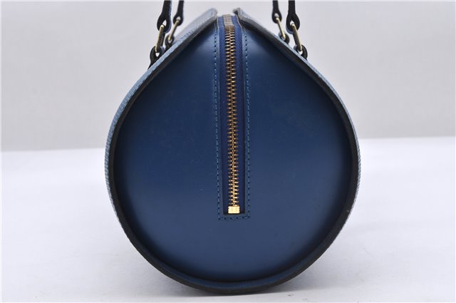 Authentic Louis Vuitton Epi Soufflot Hand Bag Blue M52225 LV 6321D