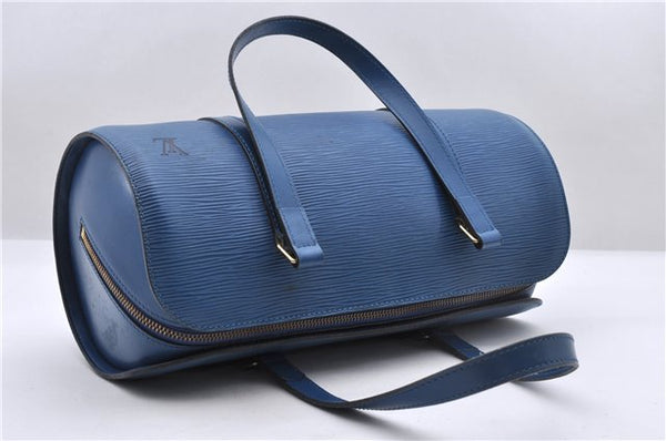 Authentic Louis Vuitton Epi Soufflot Hand Bag Blue M52225 LV 6321D