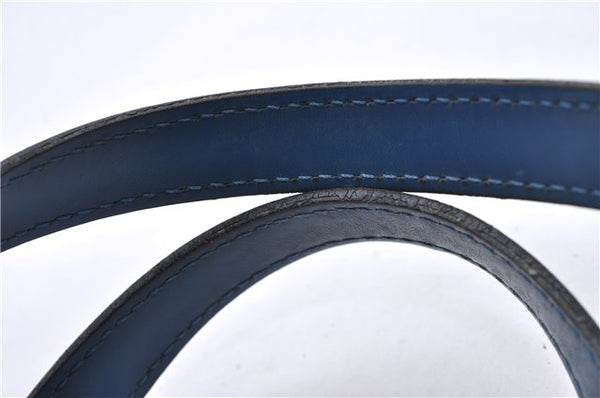 Authentic Louis Vuitton Epi Soufflot Hand Bag Blue M52225 LV 6321D