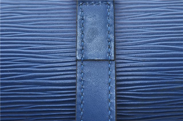 Authentic Louis Vuitton Epi Soufflot Hand Bag Blue M52225 LV 6321D