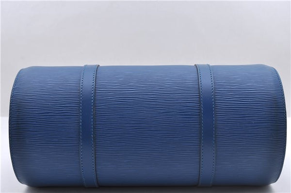 Authentic Louis Vuitton Epi Soufflot Hand Bag Blue M52225 LV 6321D