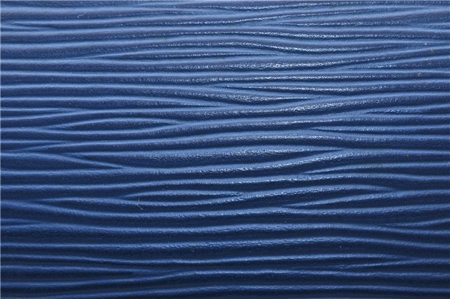 Authentic Louis Vuitton Epi Soufflot Hand Bag Blue M52225 LV 6321D