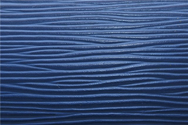 Authentic Louis Vuitton Epi Soufflot Hand Bag Blue M52225 LV 6321D