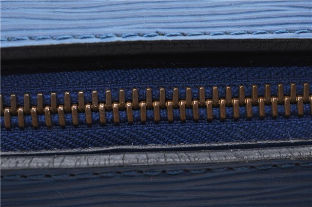 Authentic Louis Vuitton Epi Soufflot Hand Bag Blue M52225 LV 6321D