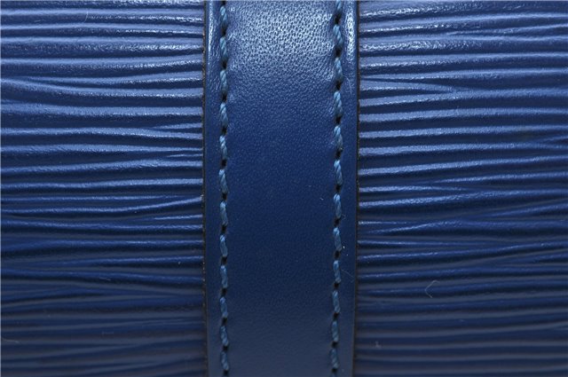 Authentic Louis Vuitton Epi Soufflot Hand Bag Blue M52225 LV 6321D